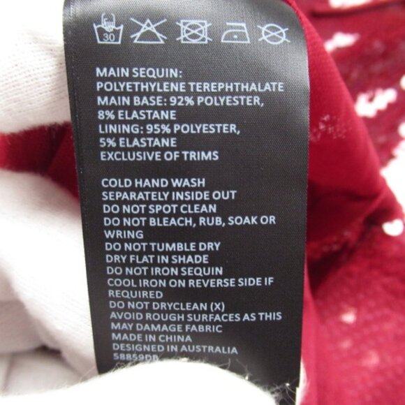 Anthropologie Bardot Verona Long Sleeve Sequin Slim Midi Dress Wine Size 2 - Picture 11 of 12